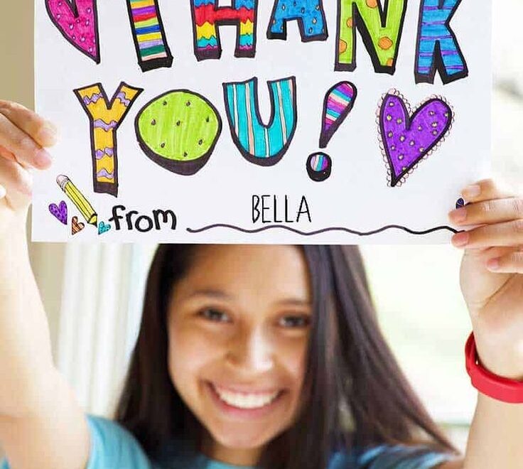 Cute Printable Thank You Sign FREE Coloring Page Skip To My Lou