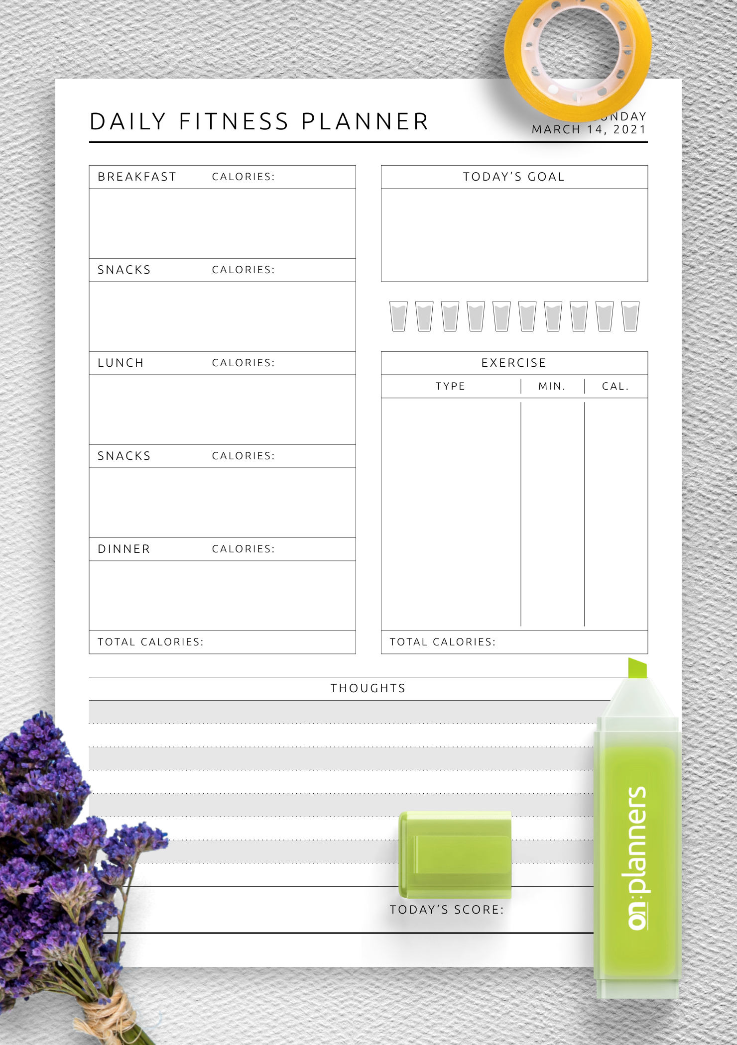 Daily Fitness Planner Template Create A Routine That Sticks Daily Fitness Planner Template Create A Routine That Sticks