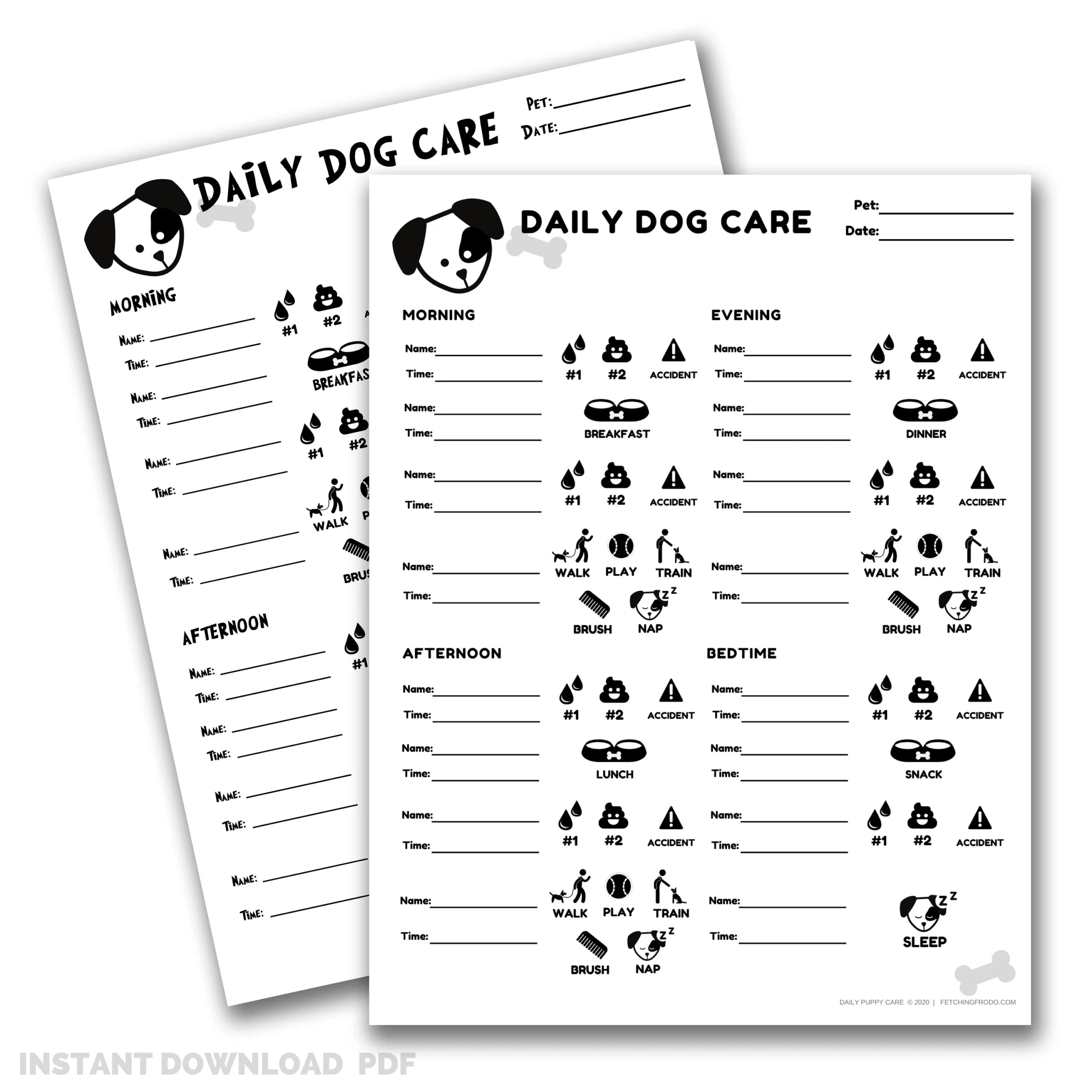 Printable Dog Daily Chart