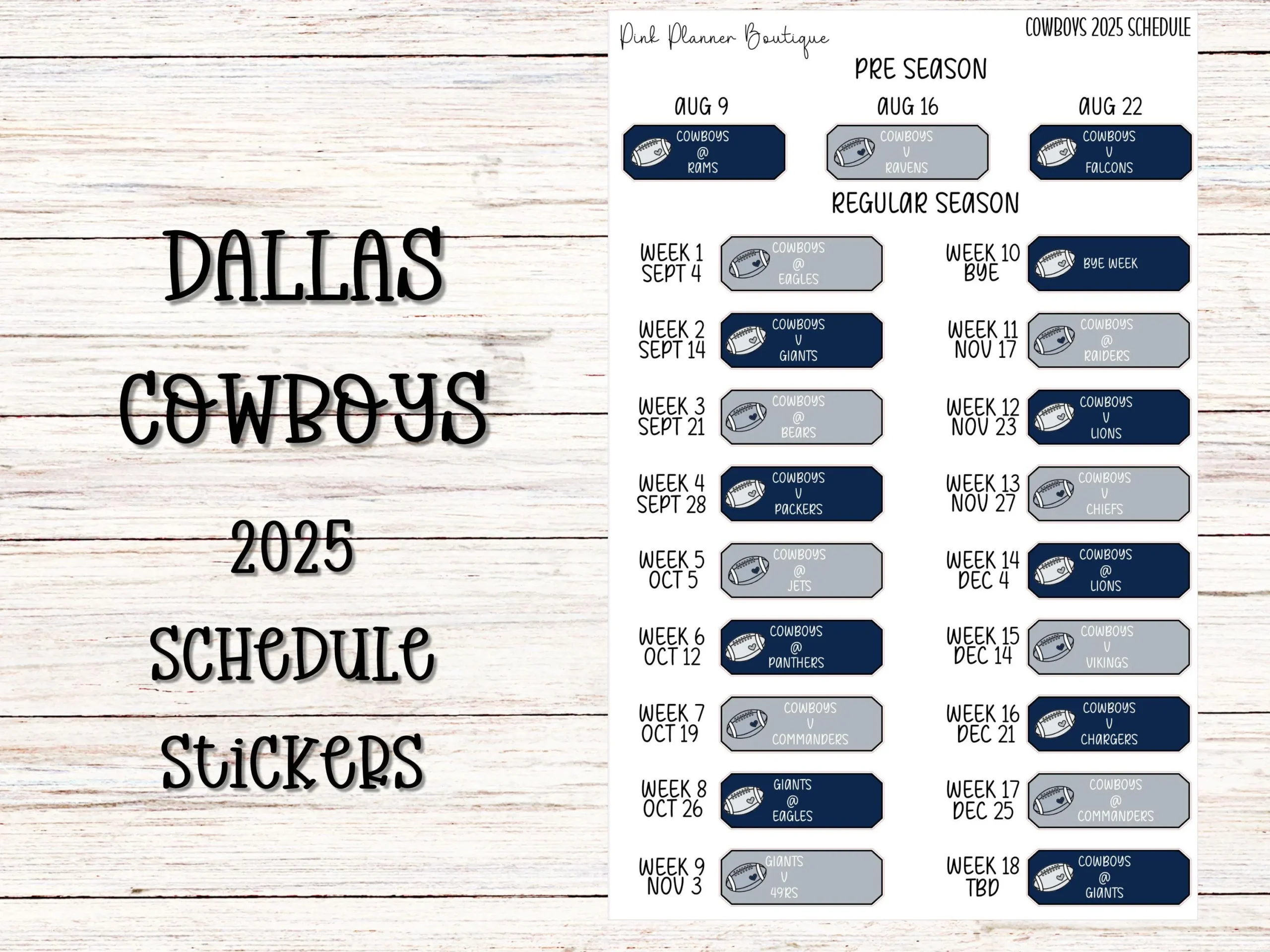 Dallas Cowboys Planner Stickers Etsy Dallas Cowboys Planner Stickers Etsy