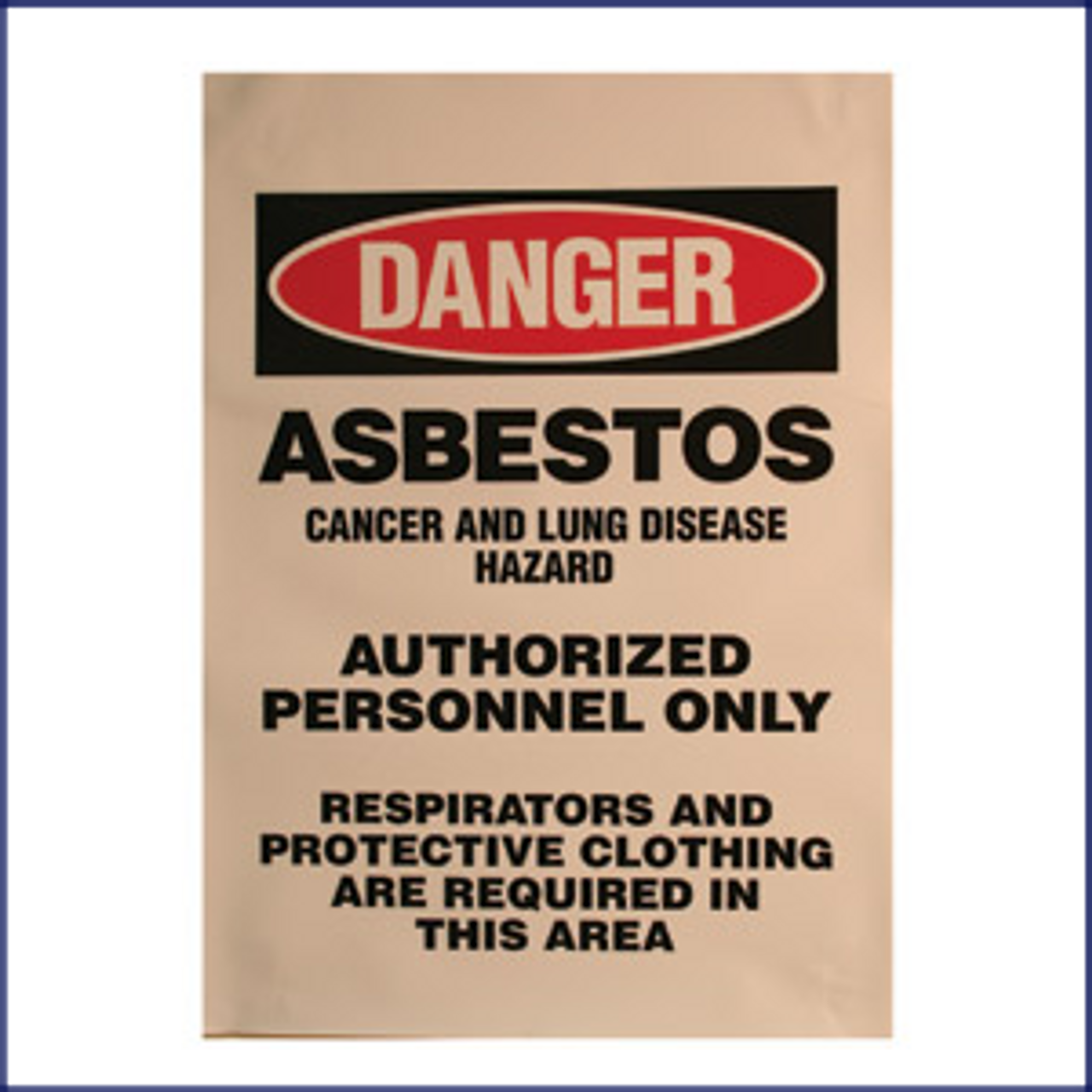 Printable Asbestos Beware Sign