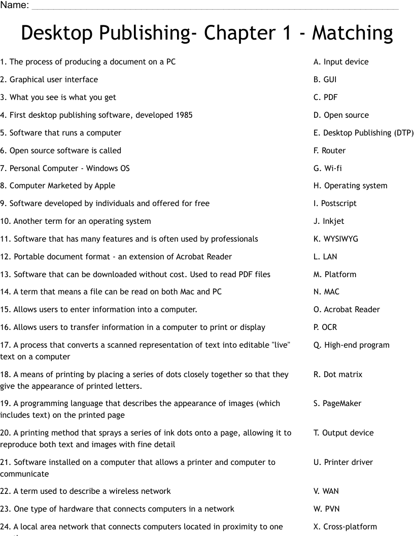 Chapter One Quiz Answers Printable Chapter One Quiz Answers Printable