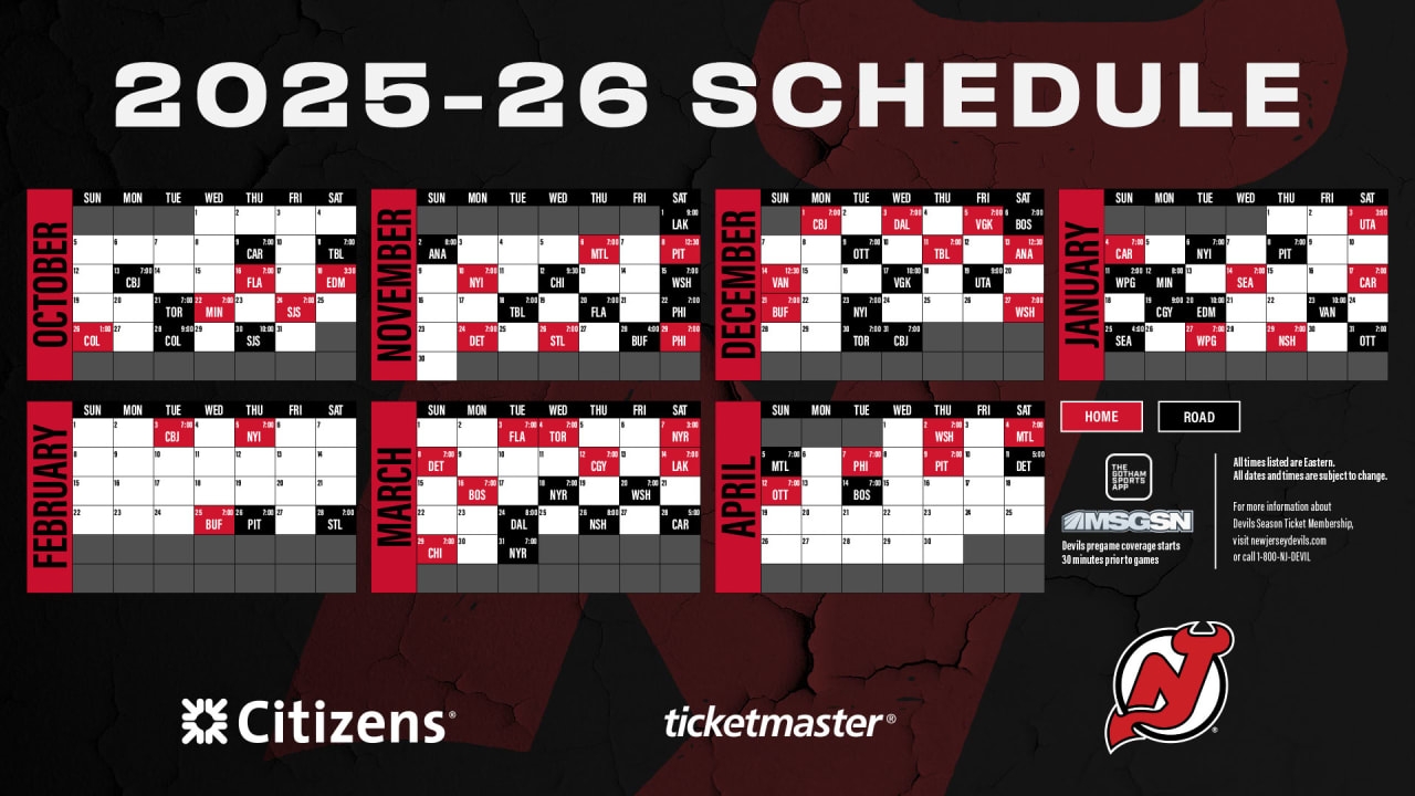 Devils Announce 2025 26 Regular Season Schedule RELEASE New Devils Announce 2025 26 Regular Season Schedule RELEASE New