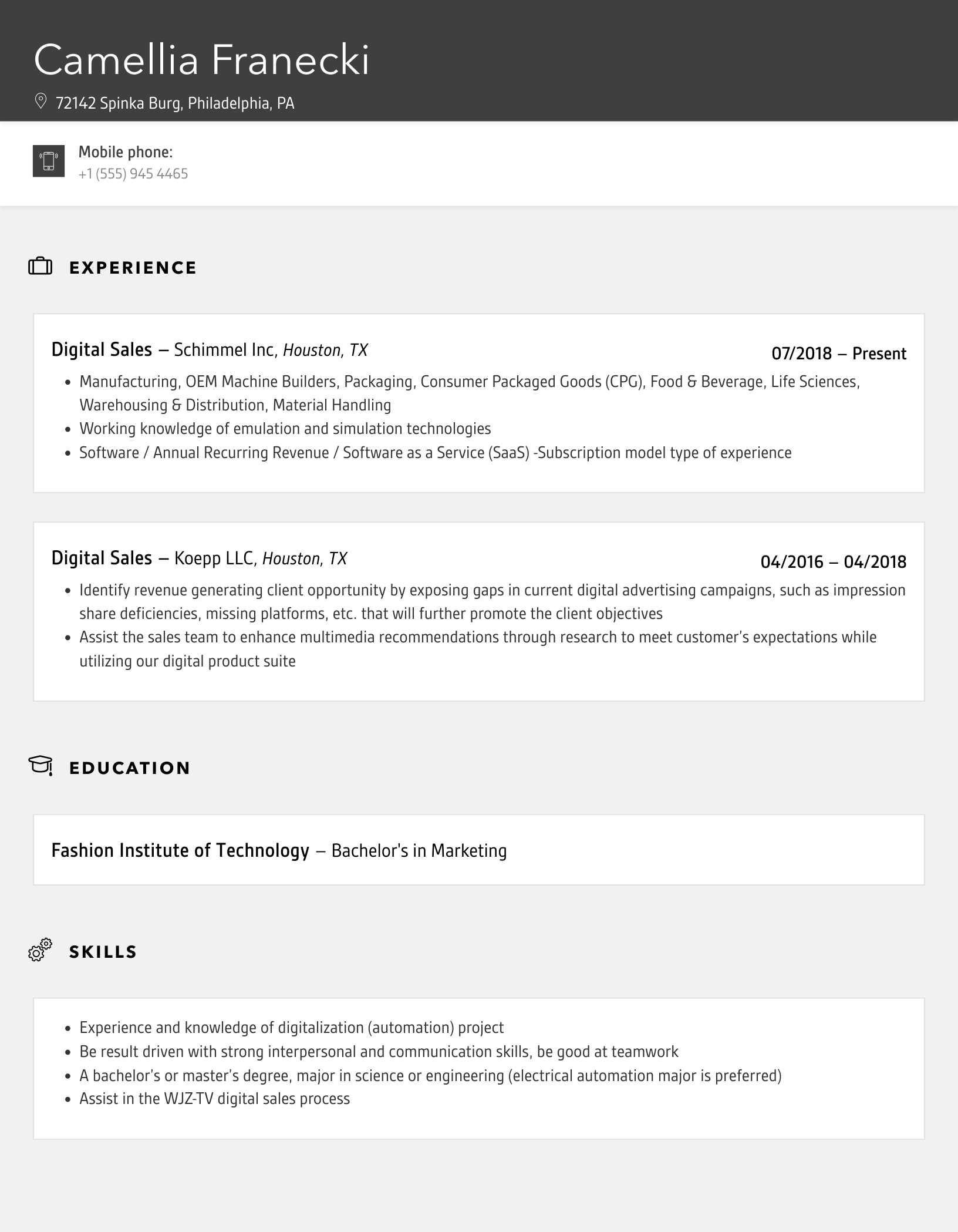 Digital Sales Resume Samples Velvet Jobs Digital Sales Resume Samples Velvet Jobs