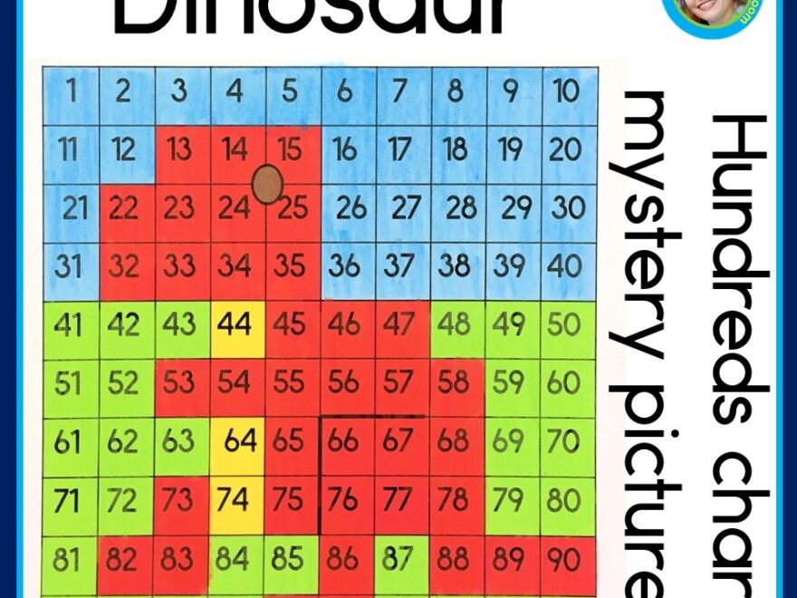Dinosaurs 100s Chart Hundreds Charts 100 Chart Mystery Pictures Made By Teachers