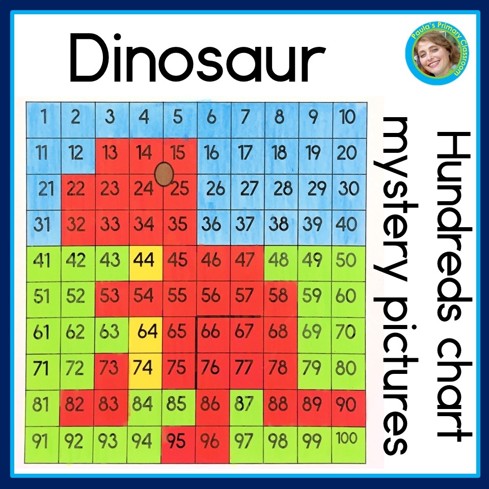 Dinosaurs 100s Chart Hundreds Charts 100 Chart Mystery Dinosaurs 100s Chart Hundreds Charts 100 Chart Mystery