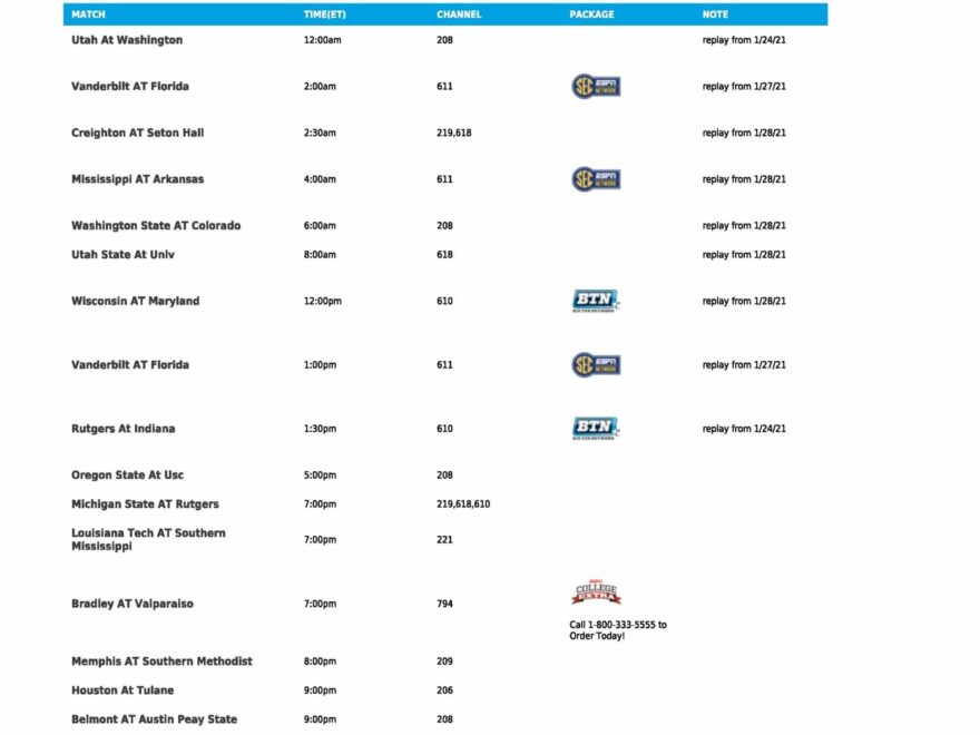 DIRECTV Sports Fix Guide A Calendar Of DIRECTV Sports Programming