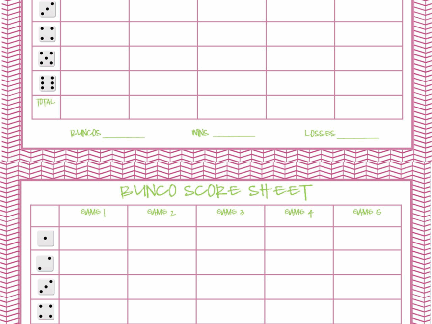Discover 12 Bunco Themes And Bunco Tally Sheets Free Printable