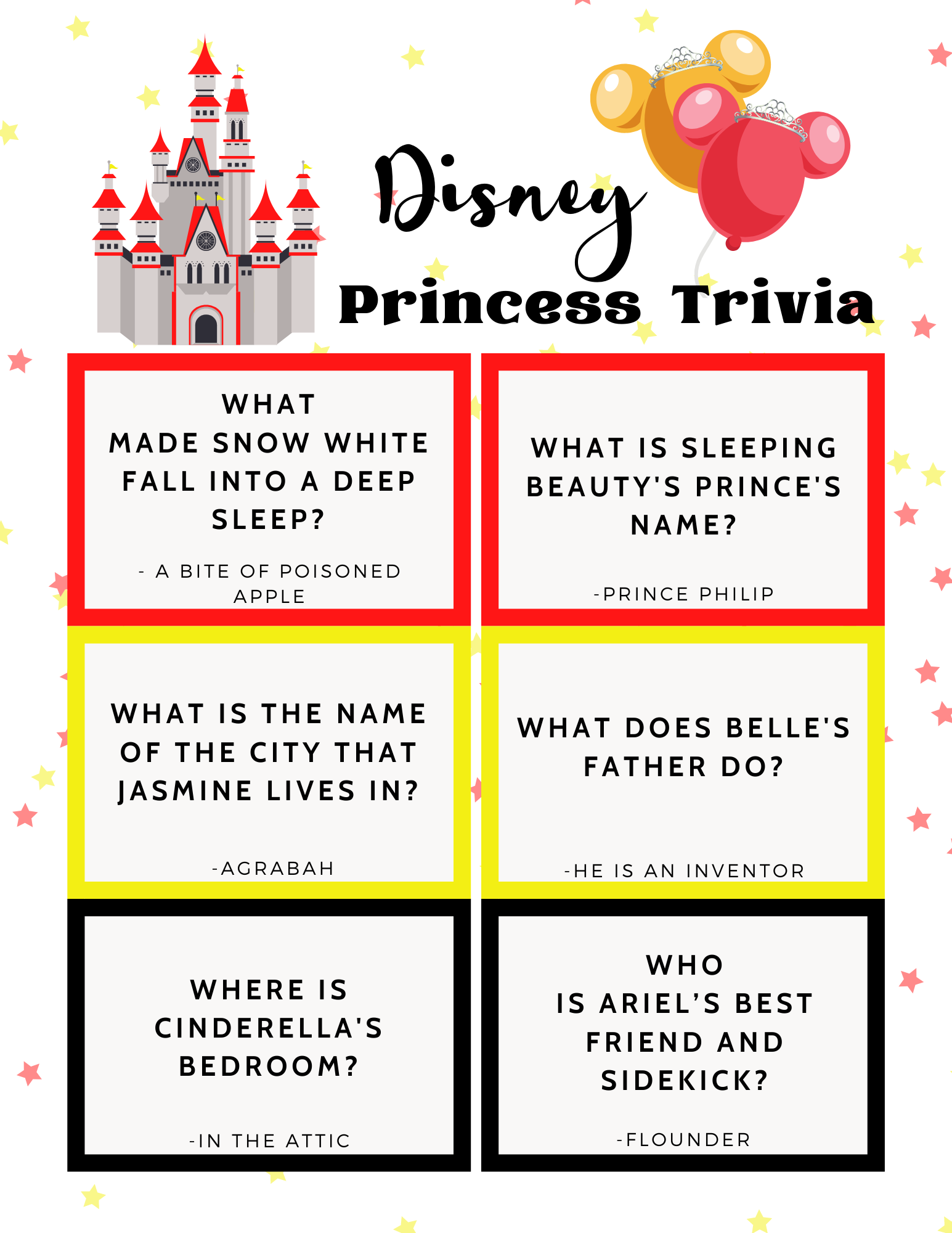 Disney Princess Trivia Quiz Questions FREE PRINTABLE The Life Disney Princess Trivia Quiz Questions FREE PRINTABLE The Life