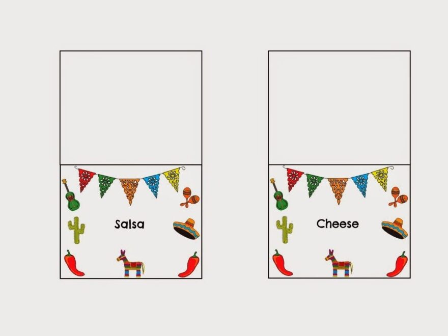 DIY Taco Bar Party Table Tents Free Printables Worksheets Library