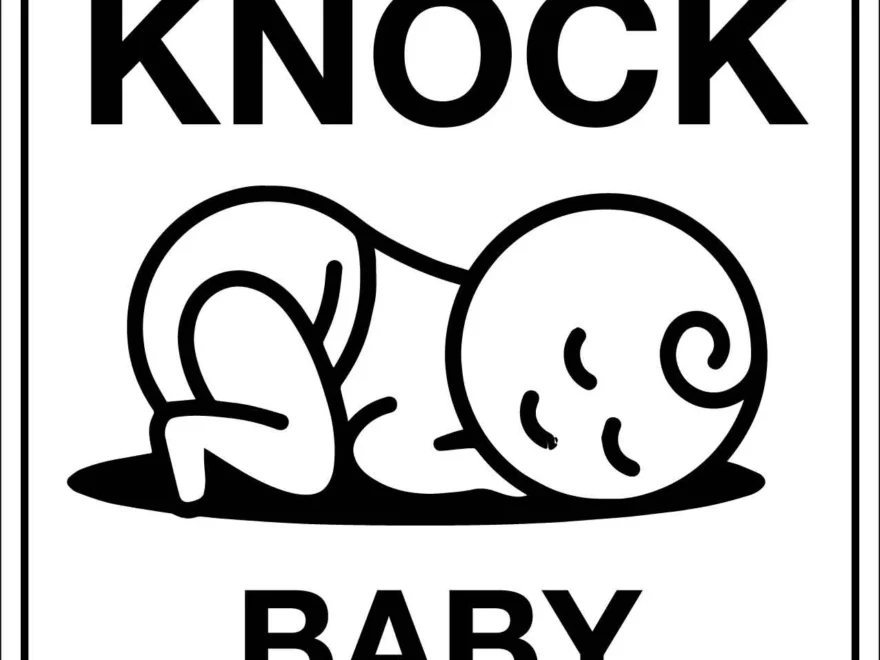 Do Not Knock Baby Sleeping Sign