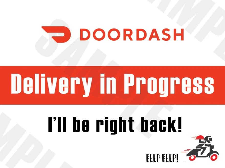 Door Dash Printable delivery In Progress Sign For Your Car Dashboard Etsy Denmark