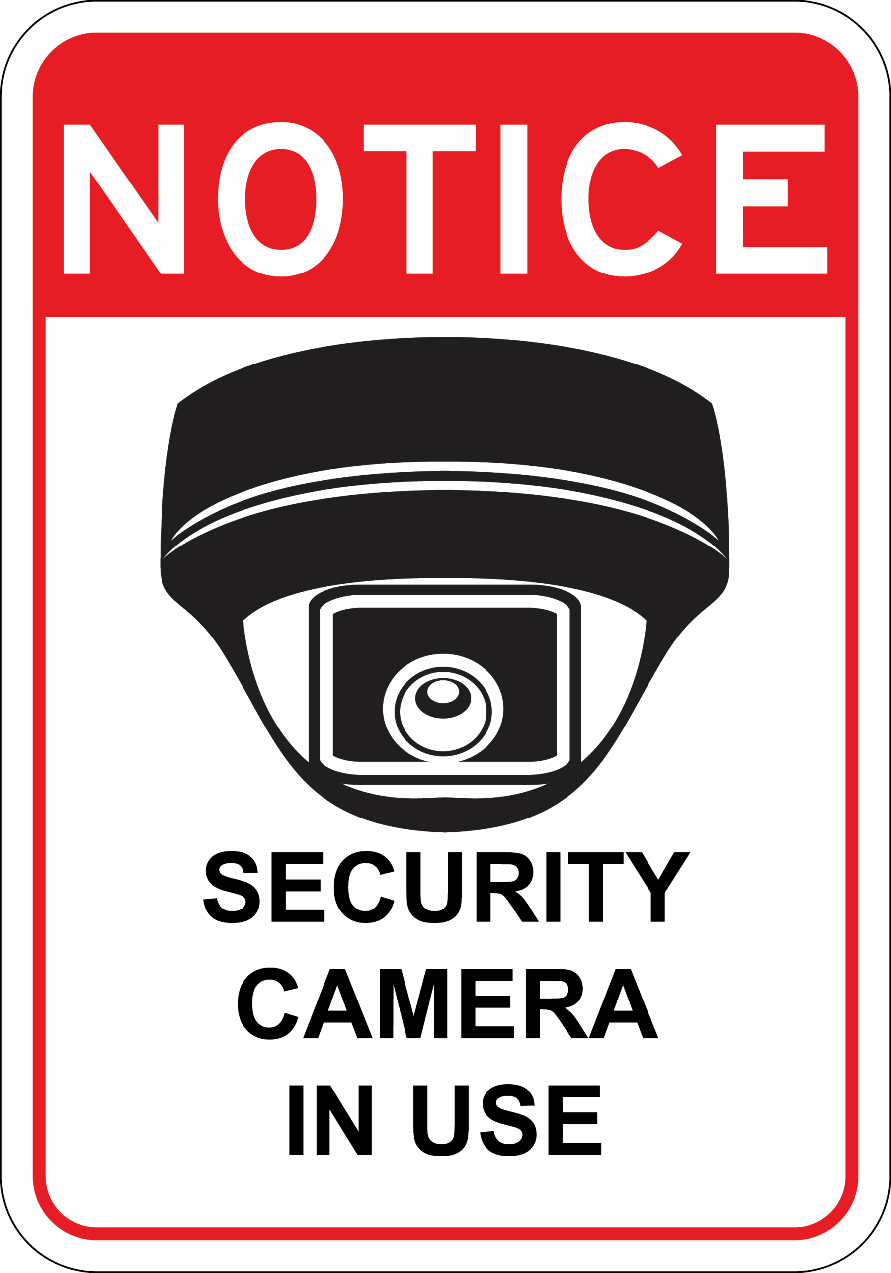 Download CCTV Camera Label Black Video Surveillance Sign On White Download CCTV Camera Label Black Video Surveillance Sign On White