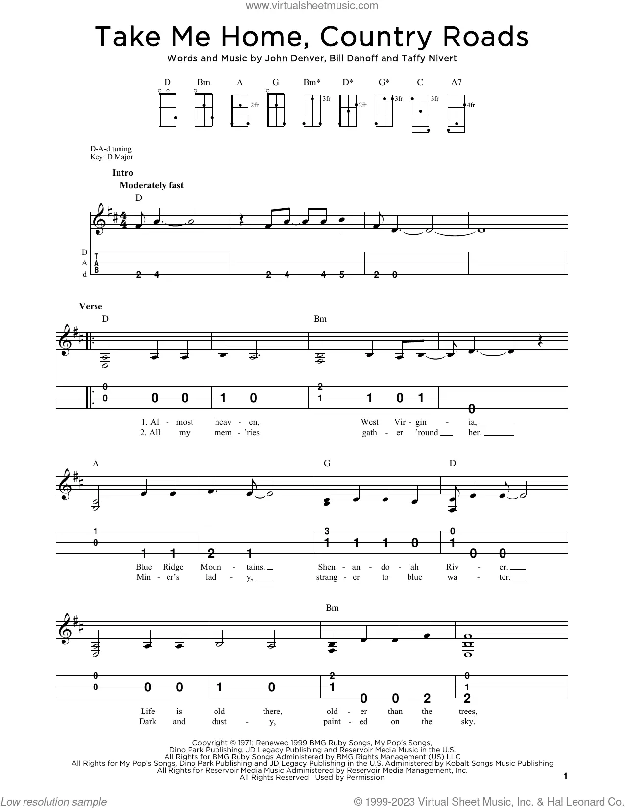 Download Digital Sheet Music Of John Denver For Dulcimer