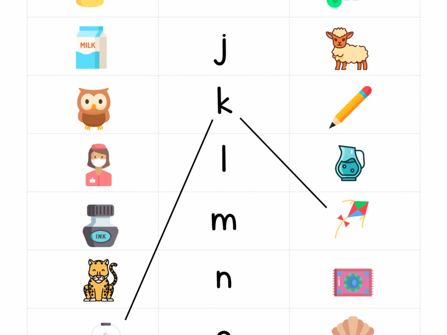 Download Match The Pictures With Letter Pattern 2 Worksheets