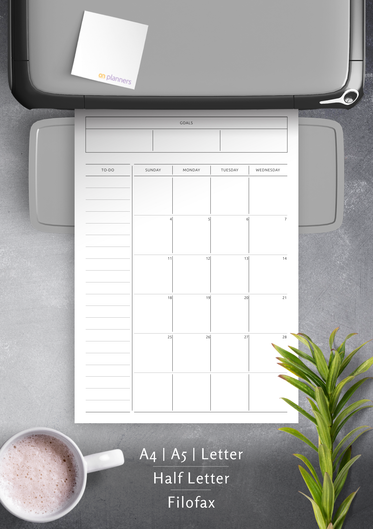 Monthly Planner Printable Monthly Planner 201