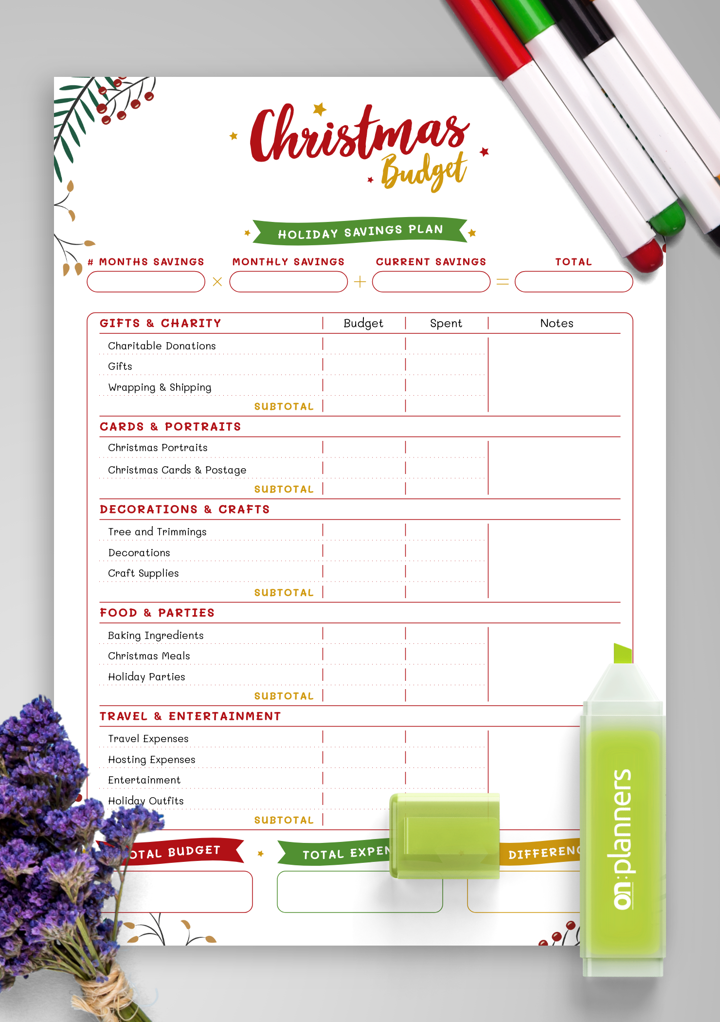 Download Printable Christmas Style Christmas Budget PDF Download Printable Christmas Style Christmas Budget PDF