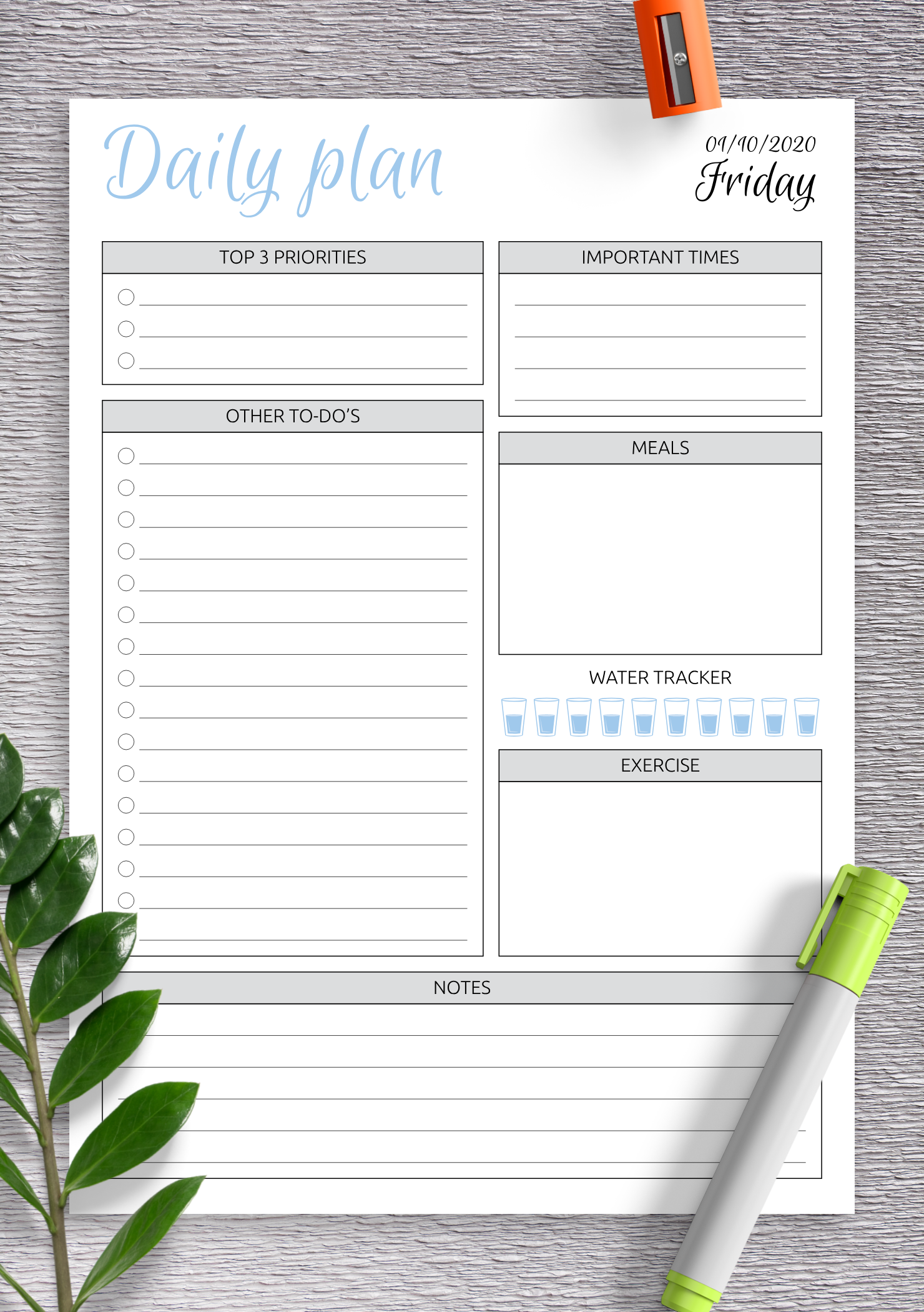 Download Printable Dated Daily Planner With To Do List PDF Download Printable Dated Daily Planner With To Do List PDF