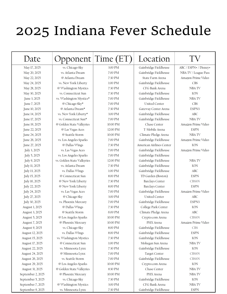 Fever Tv Schedule 2025 Printable Fever Tv Schedule 2025 Printable