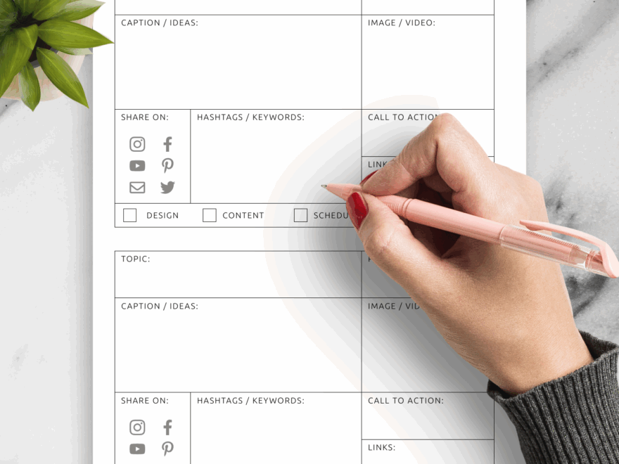 Download Printable Social Media Planner Template PDF