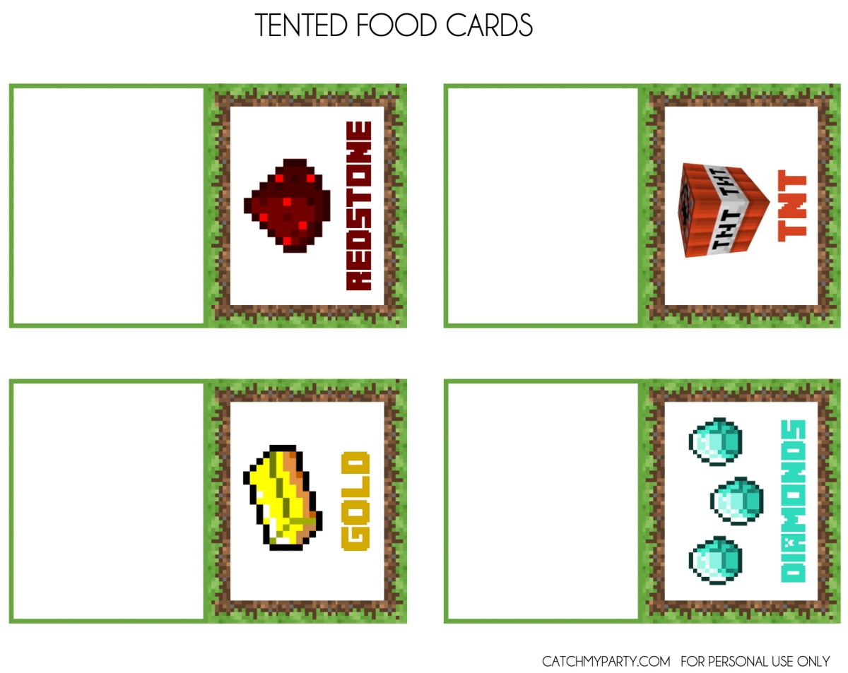 Download These Awesome FREE Minecraft Party Printables Catch My Party Download These Awesome FREE Minecraft Party Printables Catch My Party