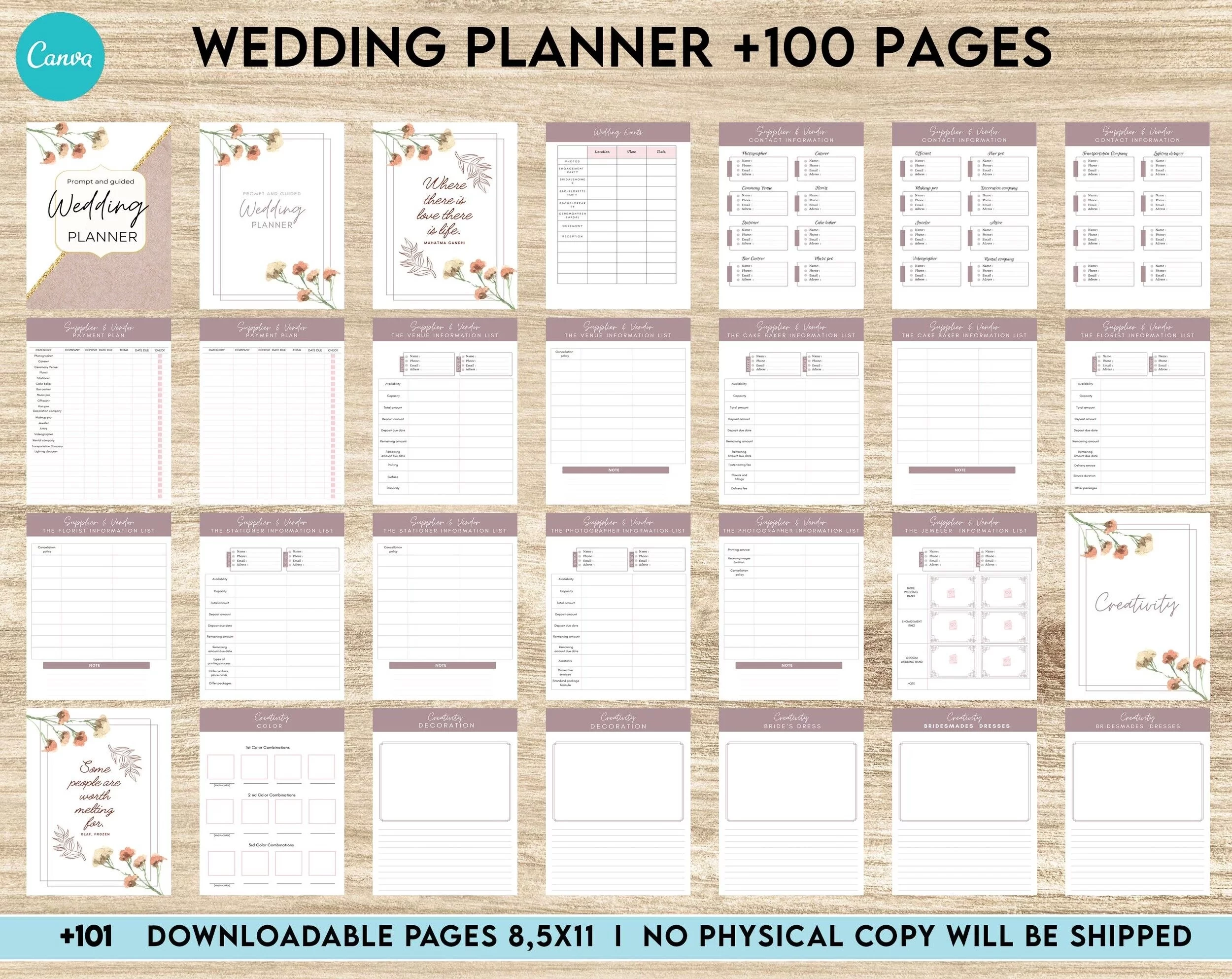 Free Printable Customizable Wedding Planner Book Free Printable Customizable Wedding Planner Book
