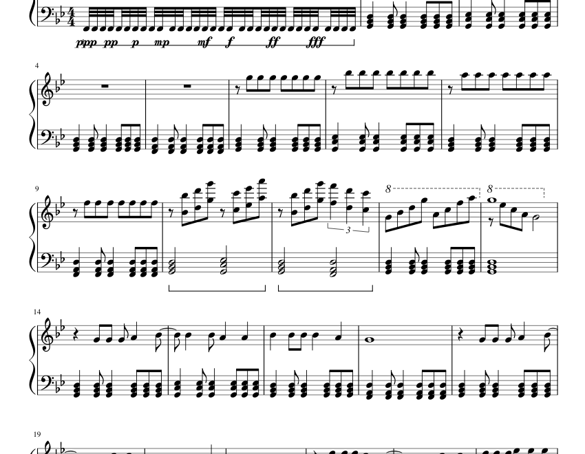 Dragon s Dance Original Sheet Music For Piano Solo MuseScore