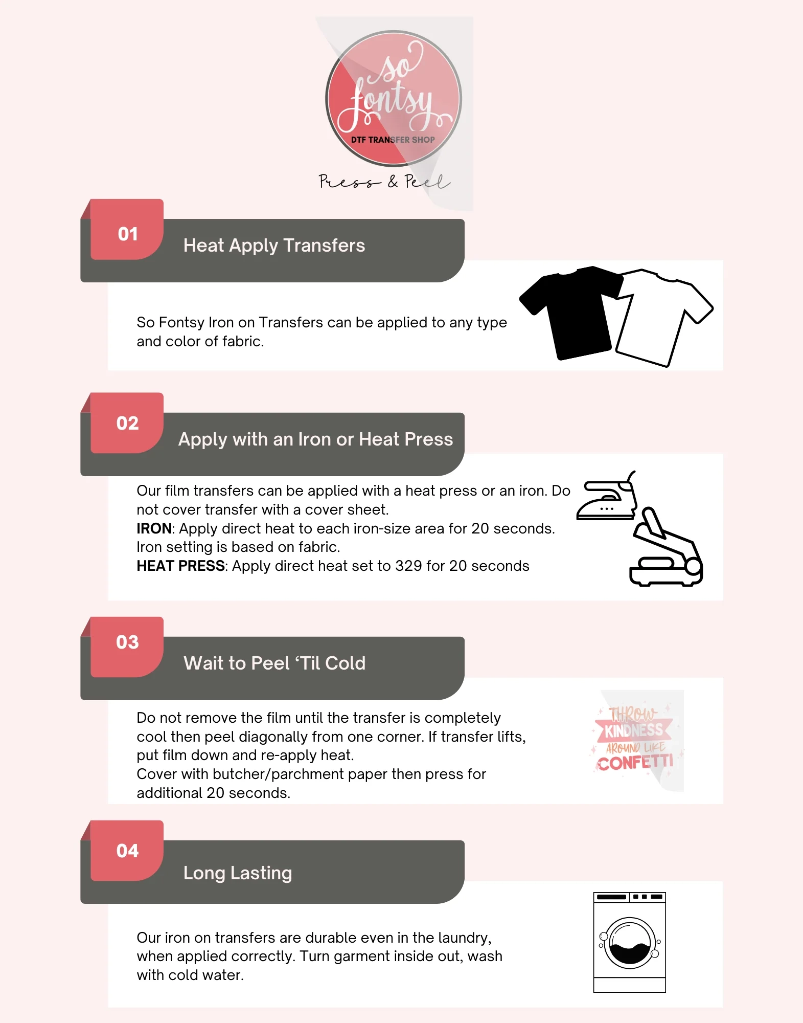 DTF Transfer Instructions So Fontsy