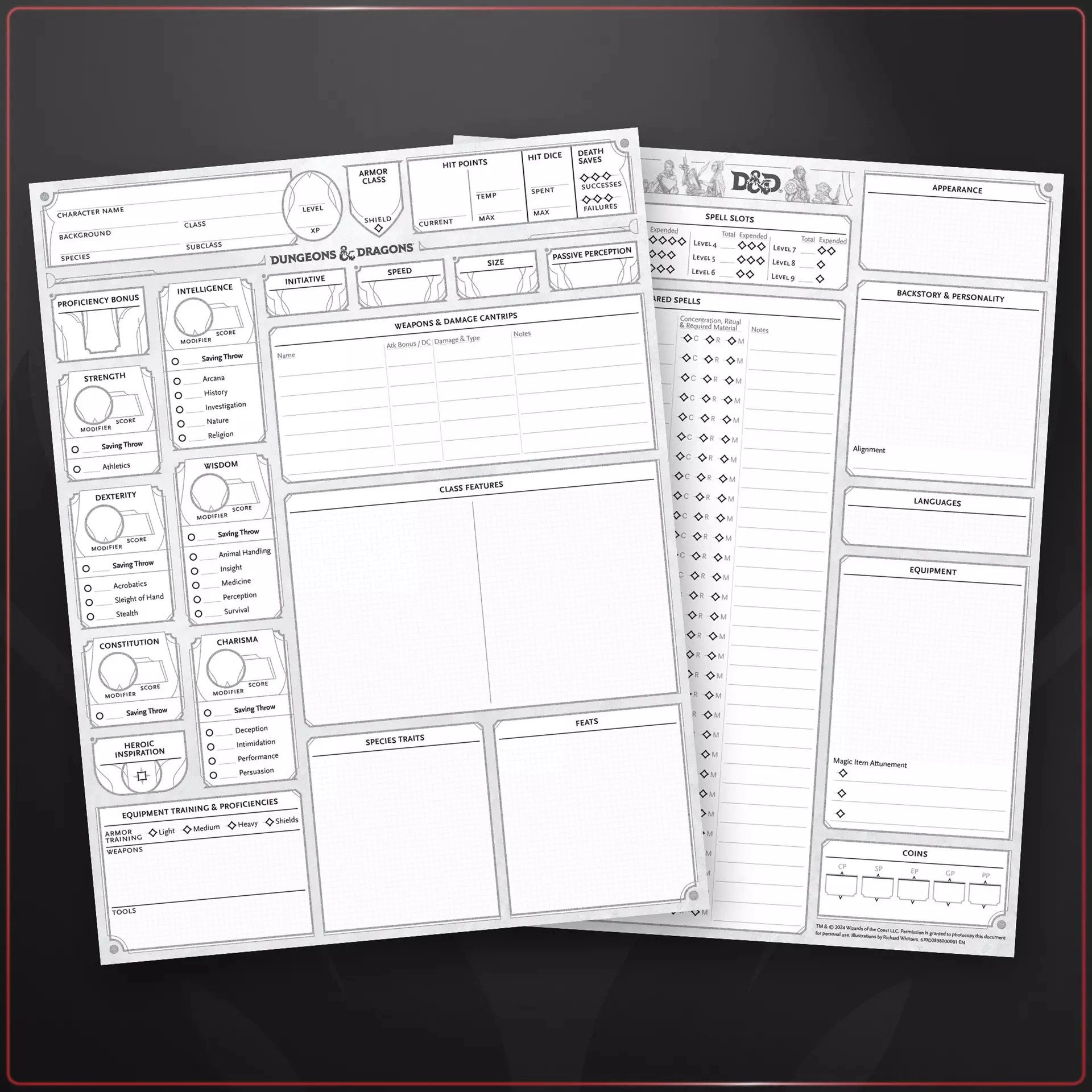 Dungeons amp Dragons 2024 Character Sheets
