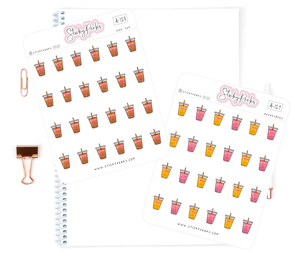 Dunkin Drinks Stickers StickyPerks Dunkin Drinks Stickers StickyPerks