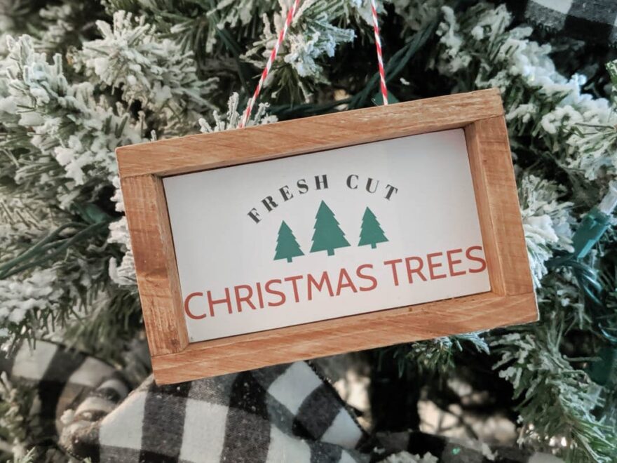 Easy Farmhouse Christmas Ornaments With Free Printables