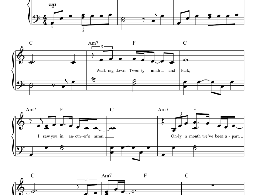Ed Sheeran Happier easy Sheet Music For Piano Solo PDF