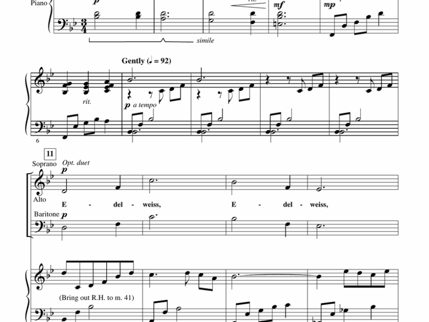 Edelweiss from The Sound Of Music By Linda Spevacek 3 Part Digital Sheet Music Sheet Music Plus