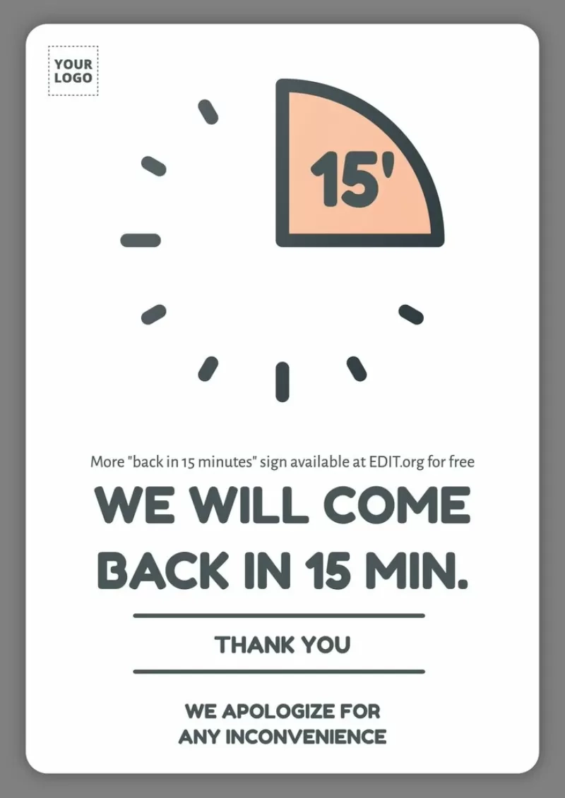 Will Be Back Sign Printable Will Be Back Sign Printable