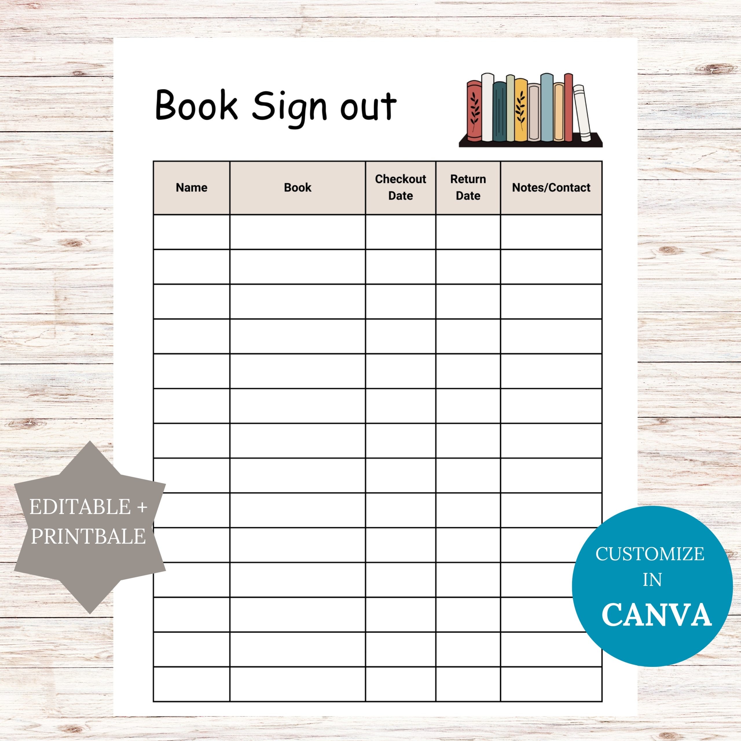 Book Checkout Printable Sign Book Checkout Printable Sign