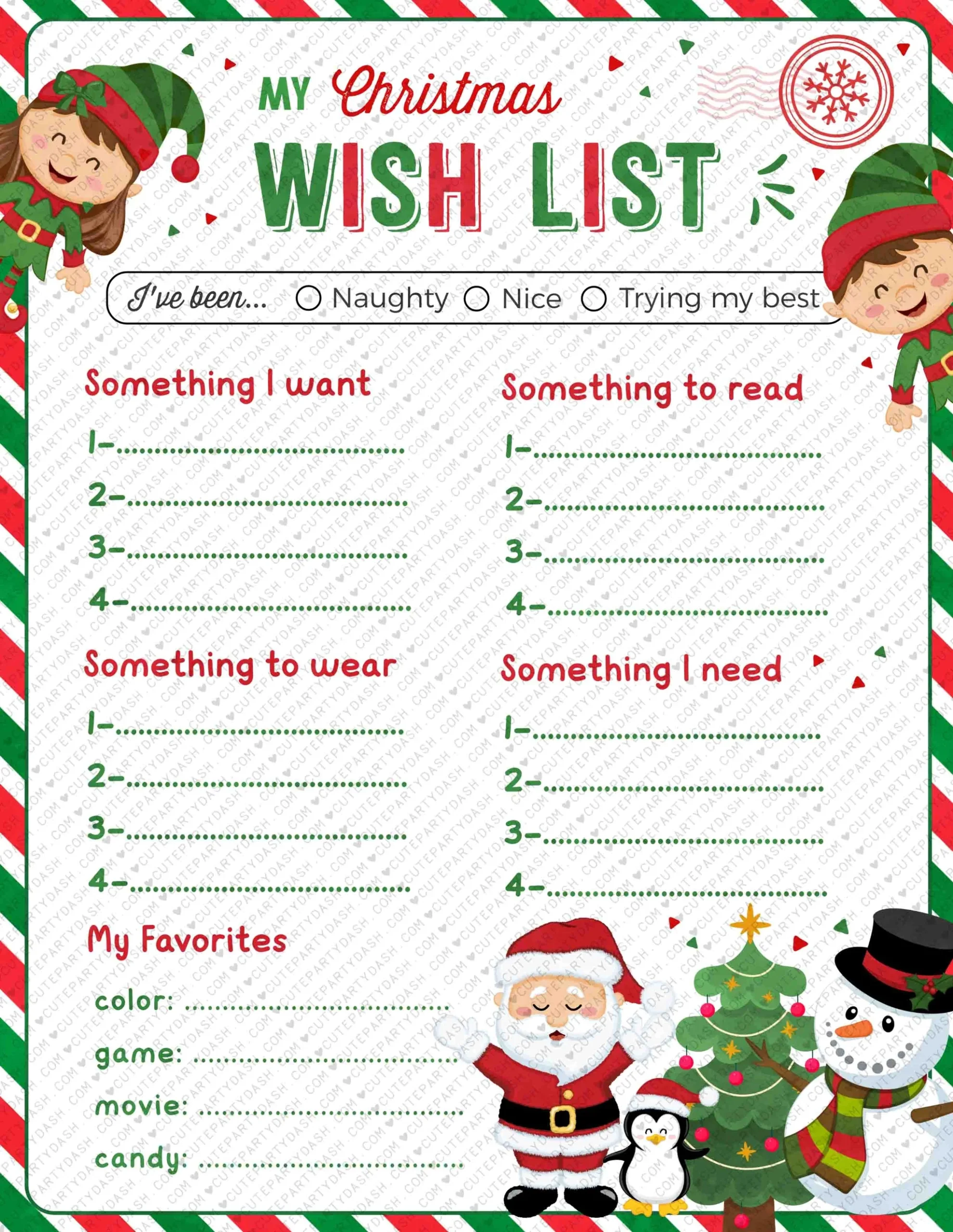 Christmas List Kids Printable Christmas List Kids Printable