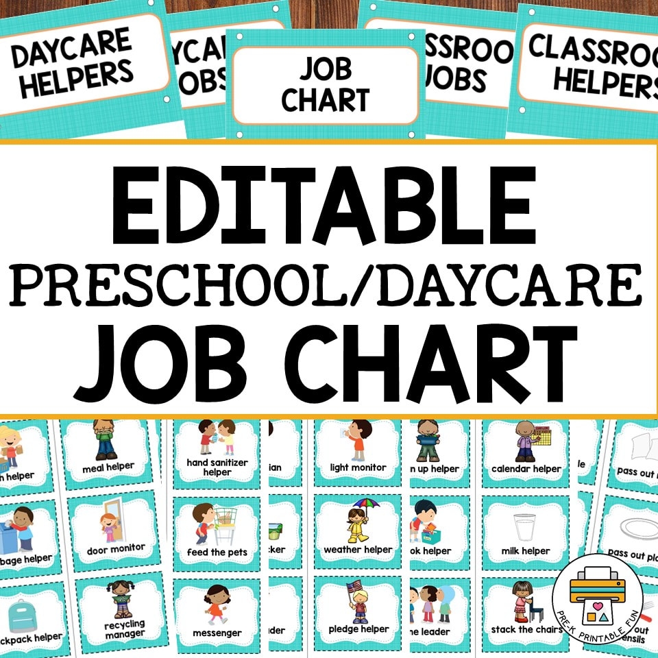 Preschool Job Chart Free Printable Preschool Job Chart Free Printable