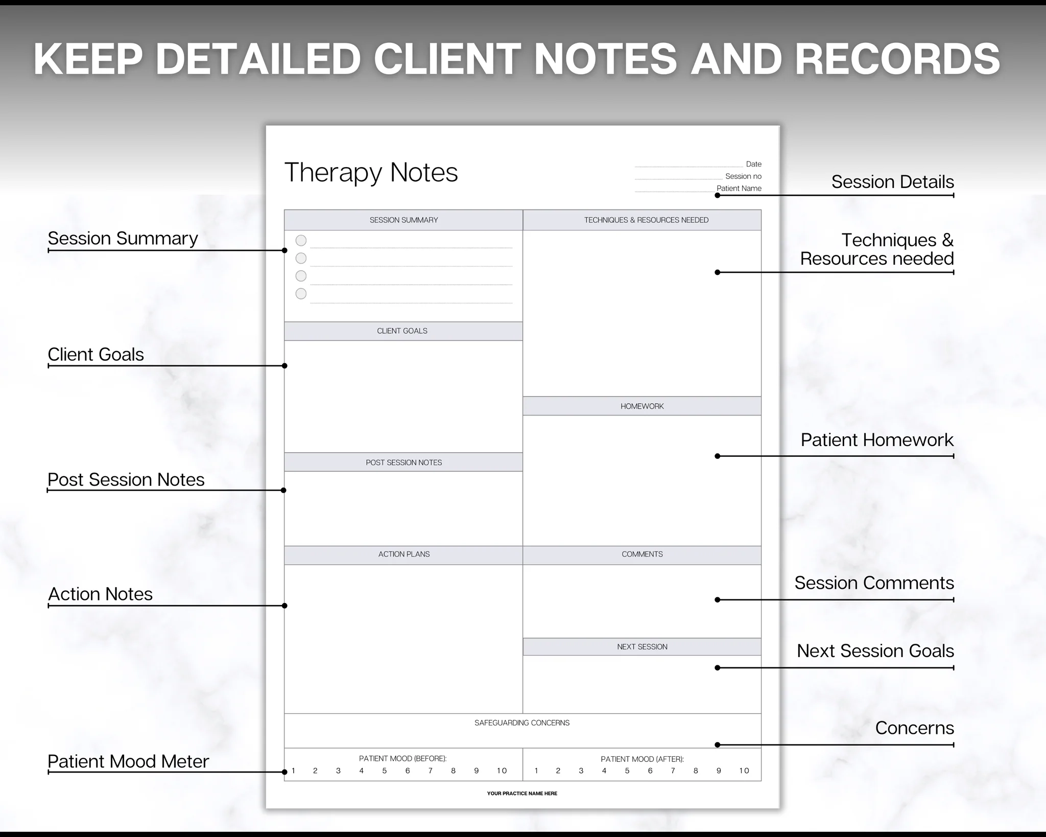 EDITABLE Therapist Note Templates Everything You Need For Sessions 