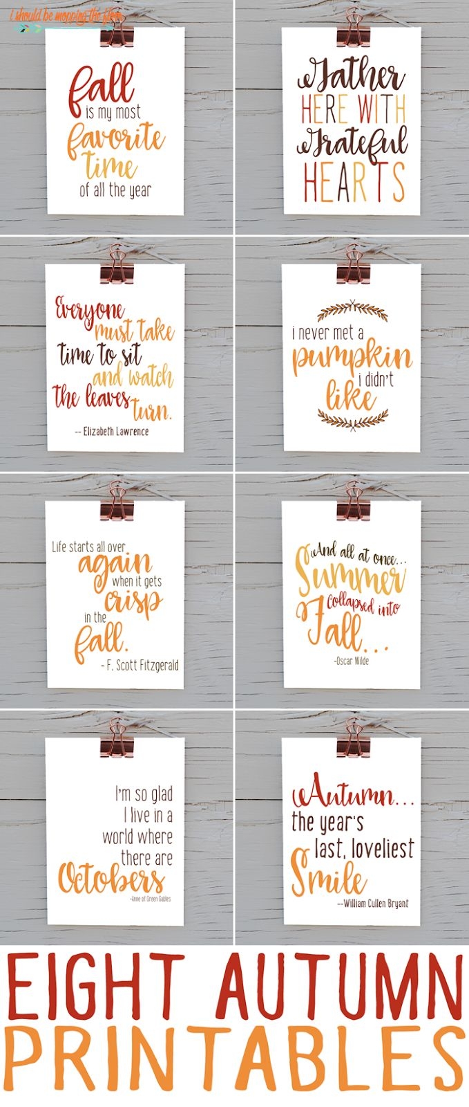 Eight Fall Prints Eight Fall Prints