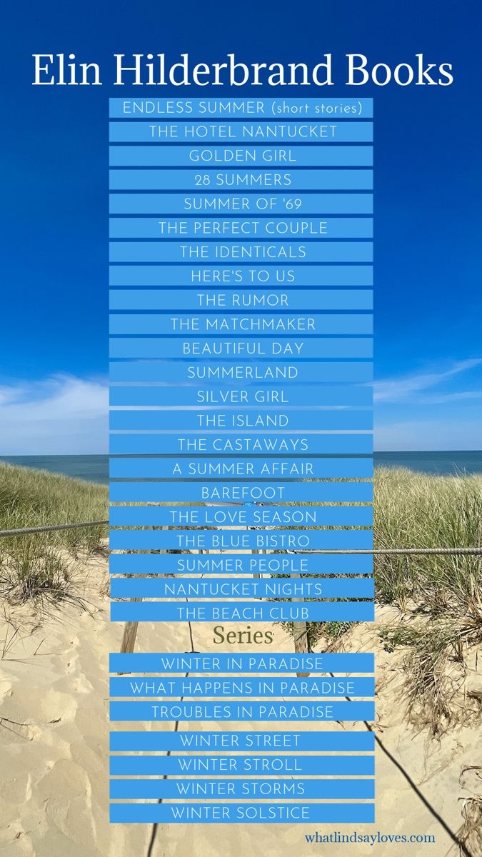 Elin Hilderbrand Books Reading Checklist