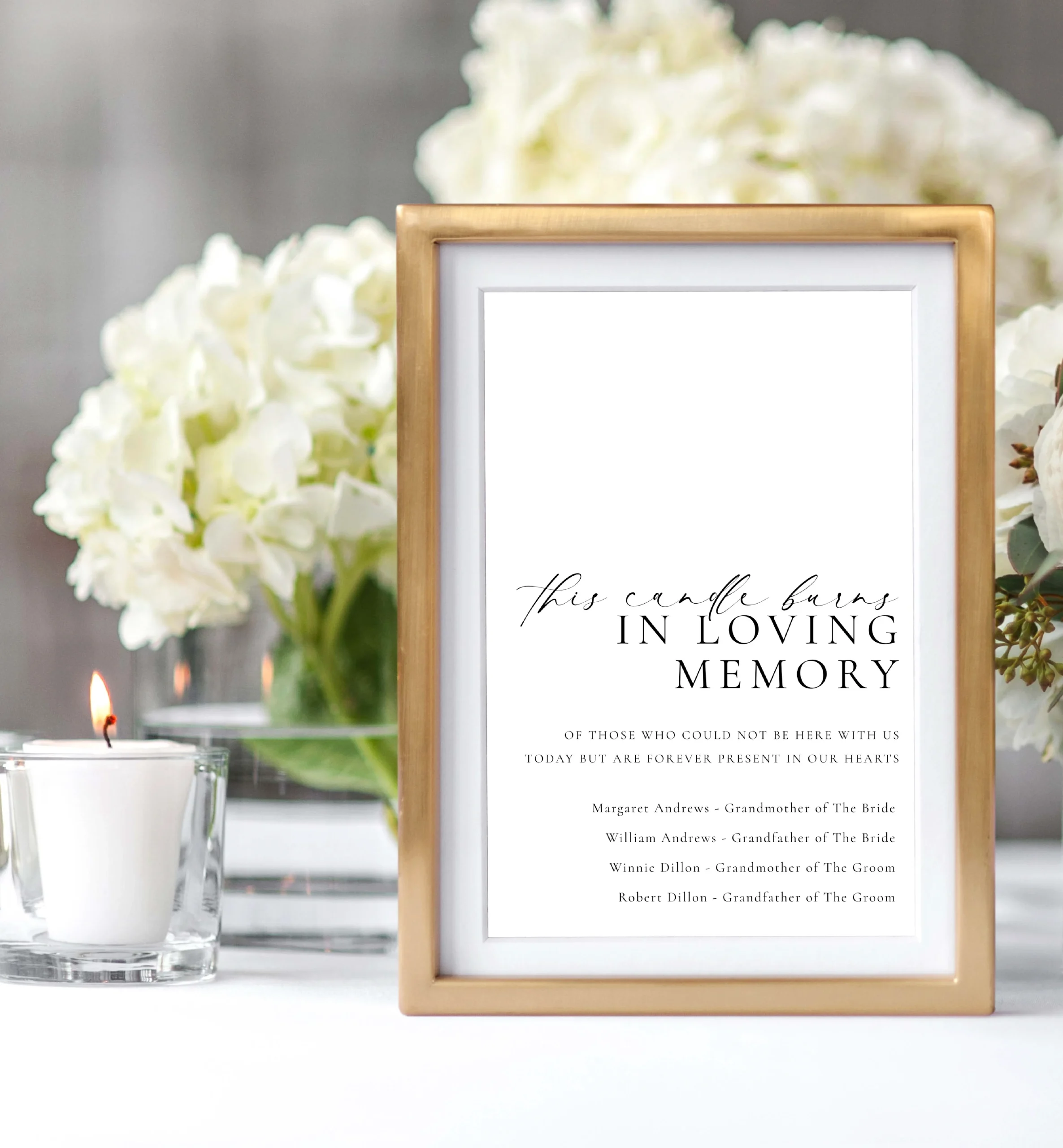 Ellesmere White Printable Loving Memory Sign Template Black Ellesmere White Printable Loving Memory Sign Template Black