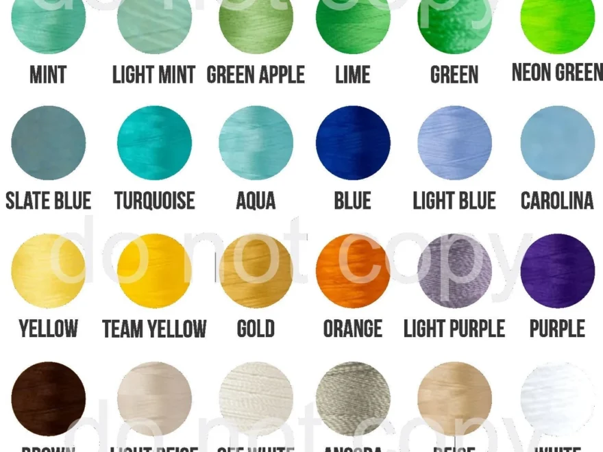 Embroidery Thread Chart Download Etsy