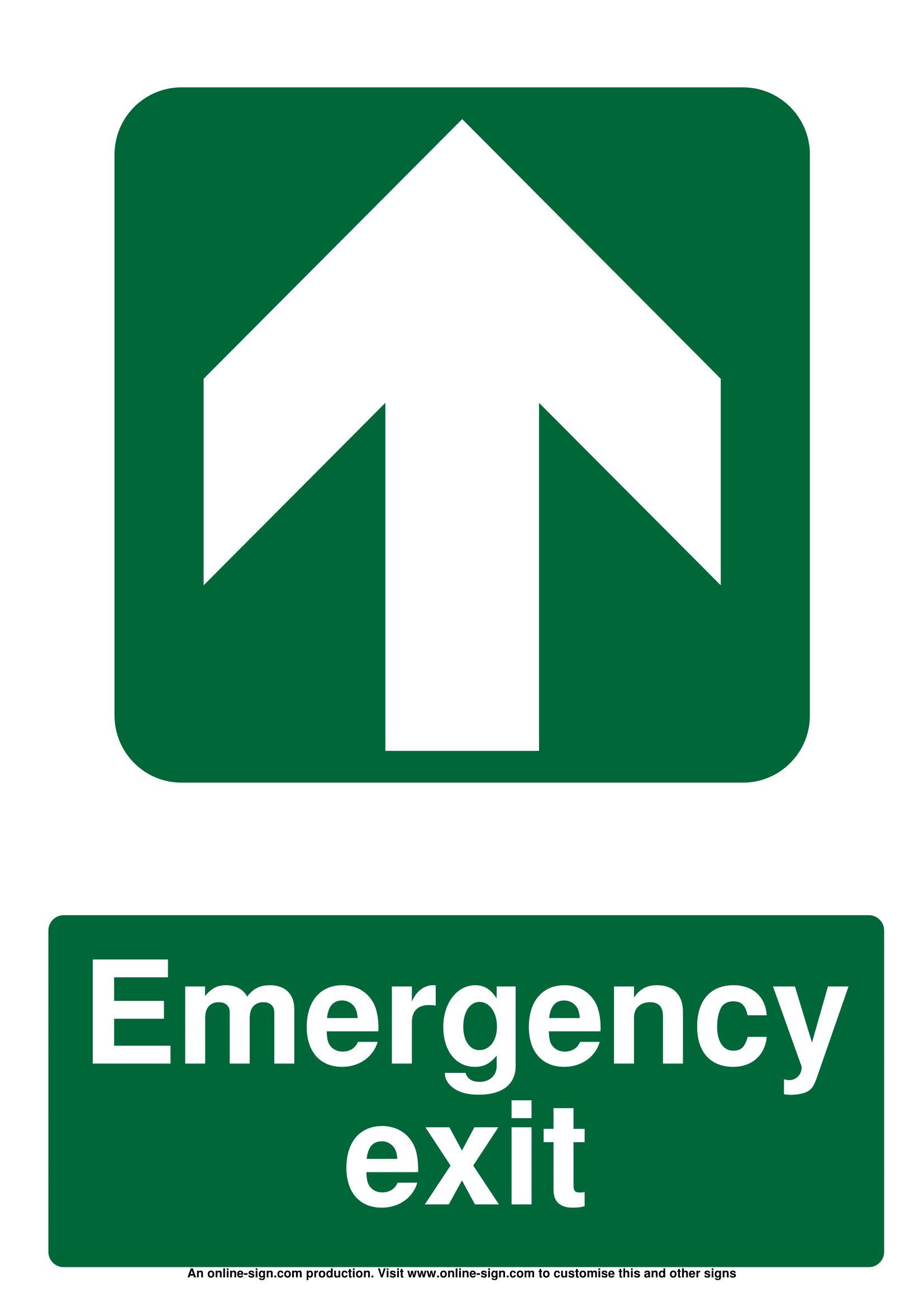 Emergency Exit Signs Poster Template
