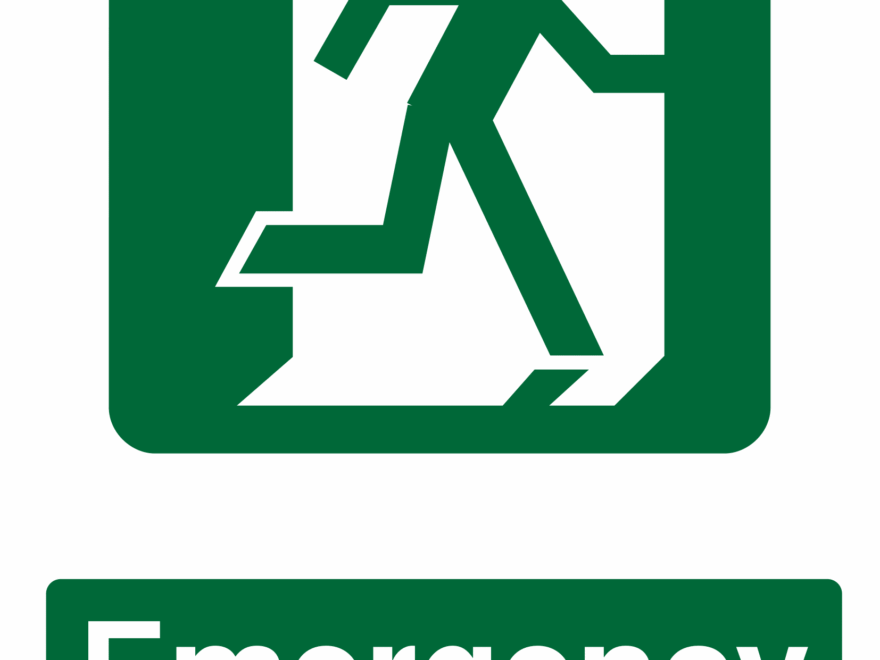 Emergency Exit Signs Poster Template