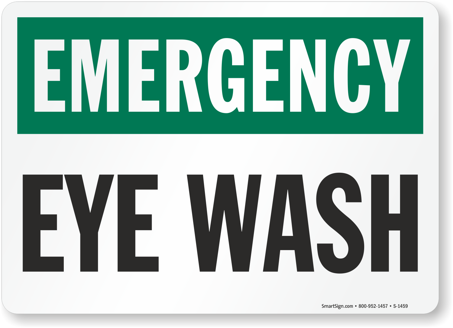 Emergency Eye Wash Sign Emergency Eye Wash Sign