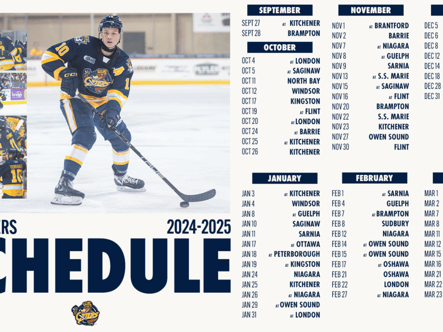 Erie Otters Announce 2024 25 Ontario Hockey League Schedule Erie