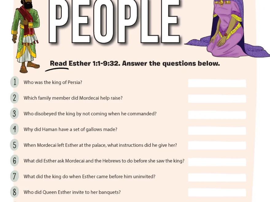 Esther Saves Her People Bible Quiz PDF Bible Pathway Adventures