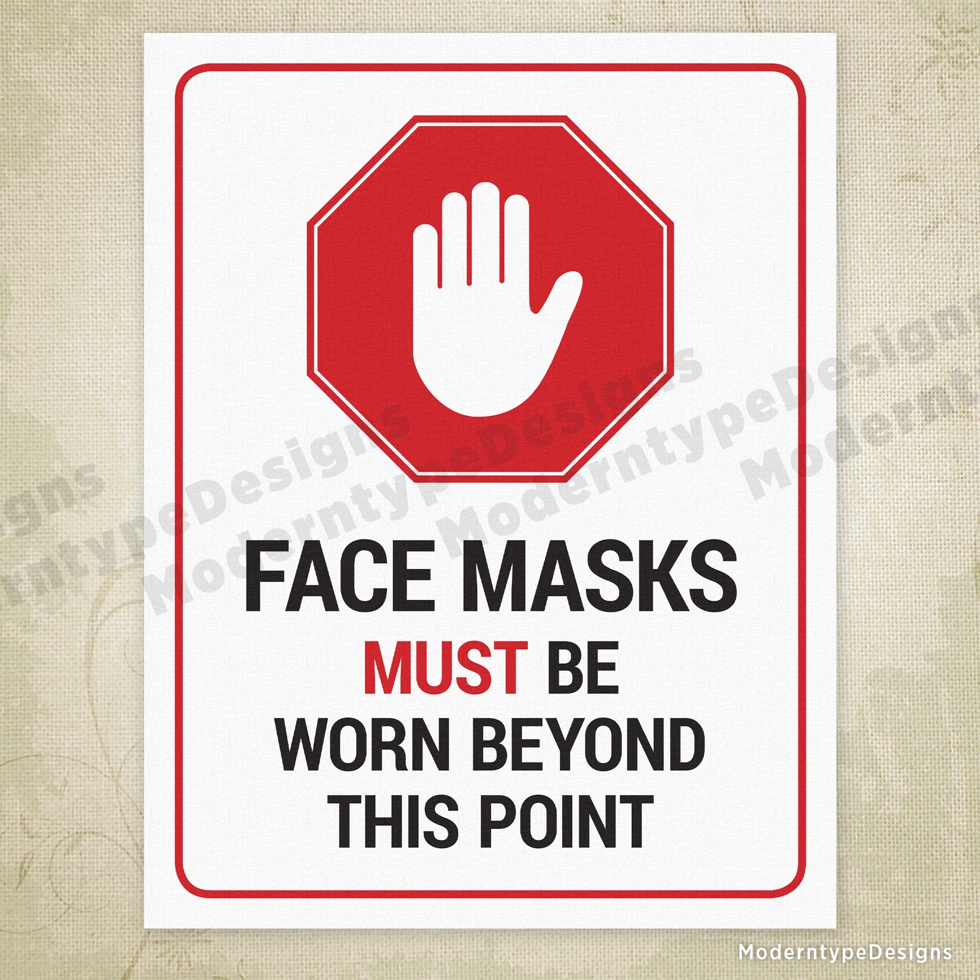 Wear Mask Printable Sign