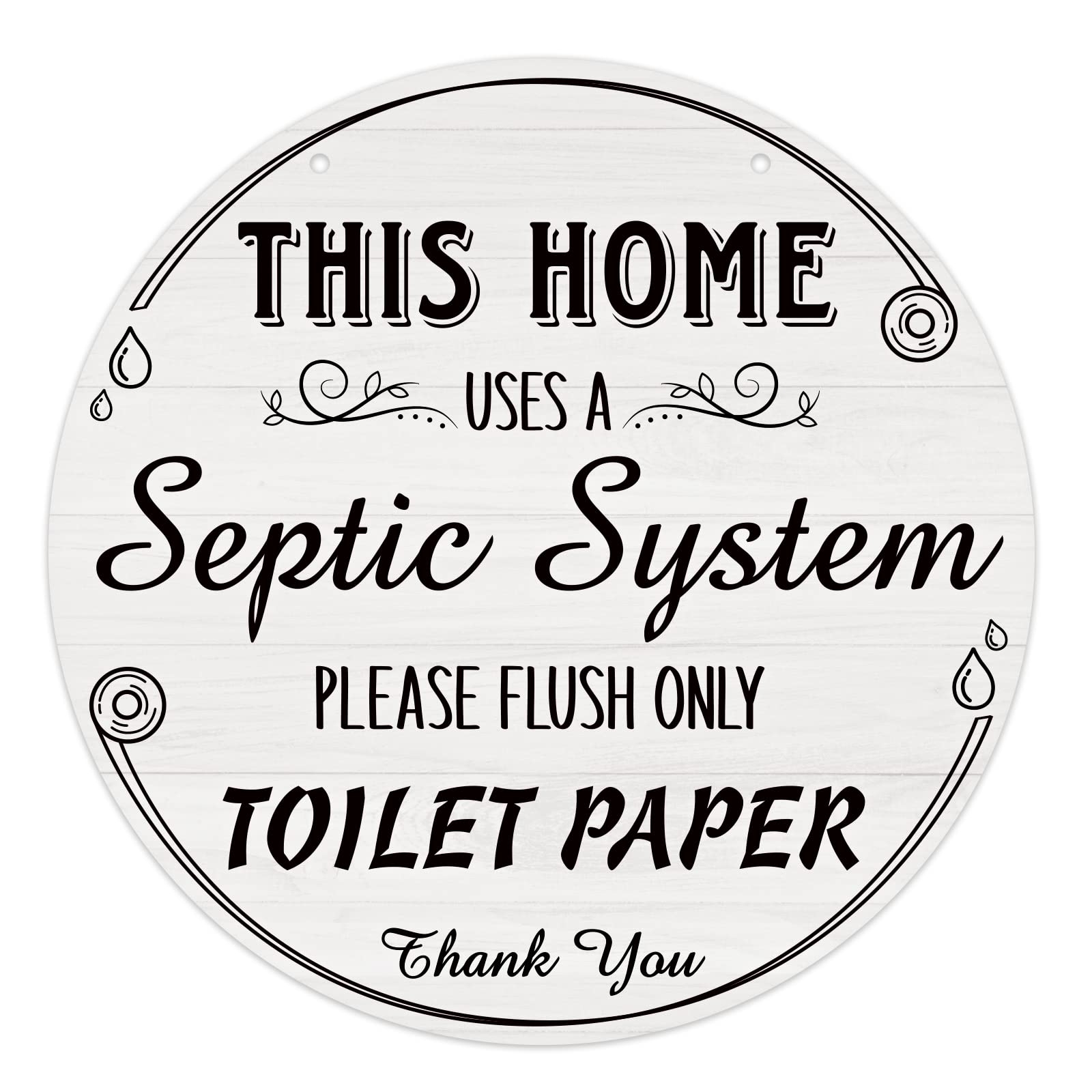 FaCraft Septic System Bathroom Sign 12 Inch Farmhouse Septic Tank FaCraft Septic System Bathroom Sign 12 Inch Farmhouse Septic Tank