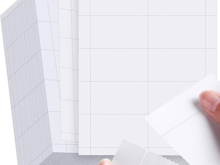 Fainne Pack Of 2000 Blank Printable Business Cards Mini Note Index Perforated Card Storage Compatible With Laser And Inkjet Printers Double Sided
